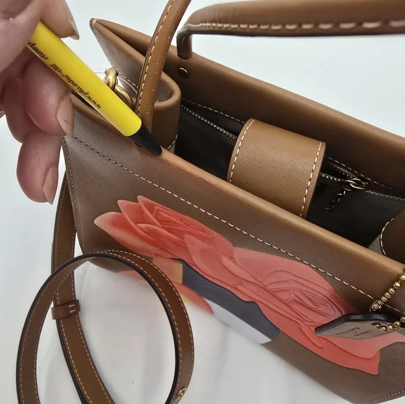 🔥SALE🔥💥NWT💥 Coach x Tom Wesselmann Floral Tote Leather Bag  💫DEFECT💫 - Picture 16 of 16